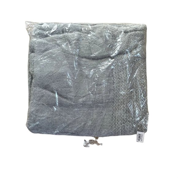 WOMENS GRAY LUREX KNITTED TURTLENECK PONCHO - OS - Picture 4 of 4